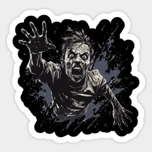 Nightmare Grasp: Terrifying Zombie Hand T-Shirt Design Sticker